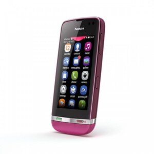 1200 Nokia Asha 311 rose rood schuin
