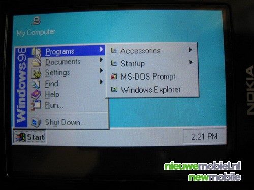 Ook Windows 98 op een Nokia N95