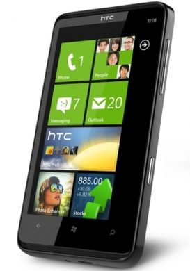 HTC HD7 tilted