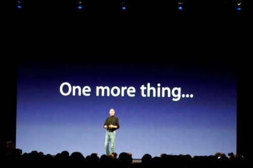 One more thing... One more thing...