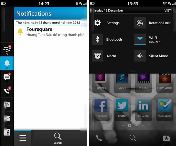 BlackBerry 10 screenshots