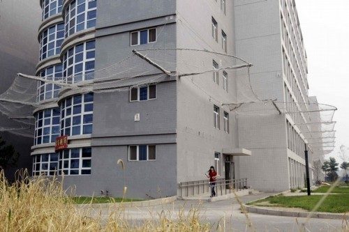 Foxconn-fabriek met zelfmoordnetten Foxconn-fabriek met zelfmoordnetten