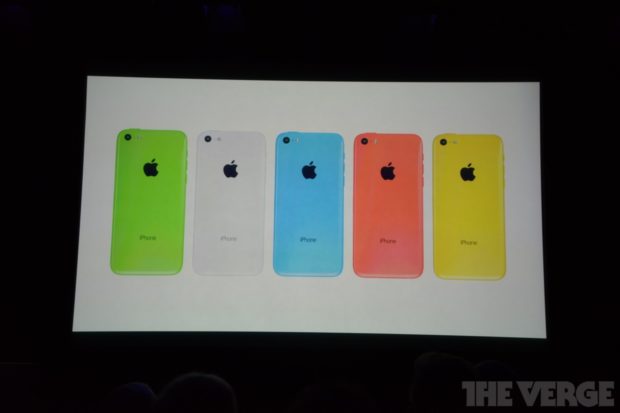 Apple iPhone 5C colors