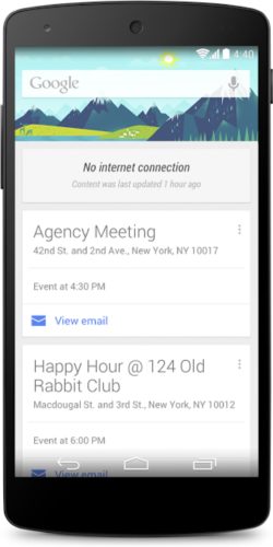 Google Now offline support