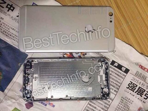 Chassis grote 5,5 inch iPhone 6 vergeleken met 4,7 inch iPhone 6