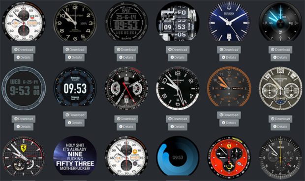 Smartwatch faces Smartwatch faces
