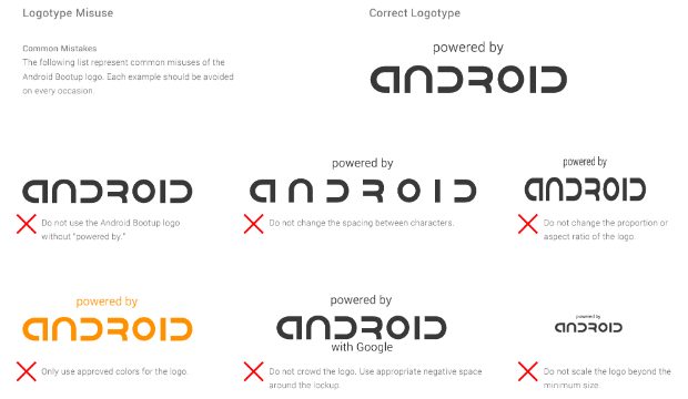 Powered By Android guidelines