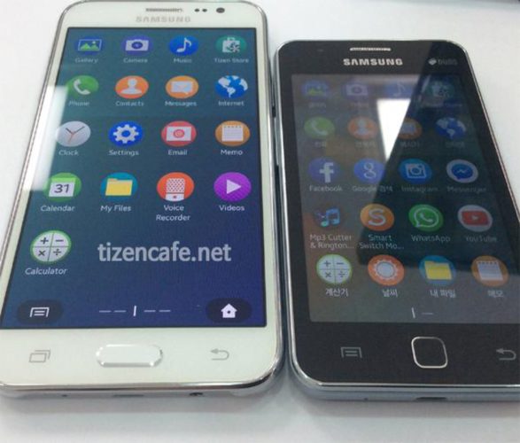 Samsung Z3 en Z1 schuin Samsung Z3 en Z1 schuin