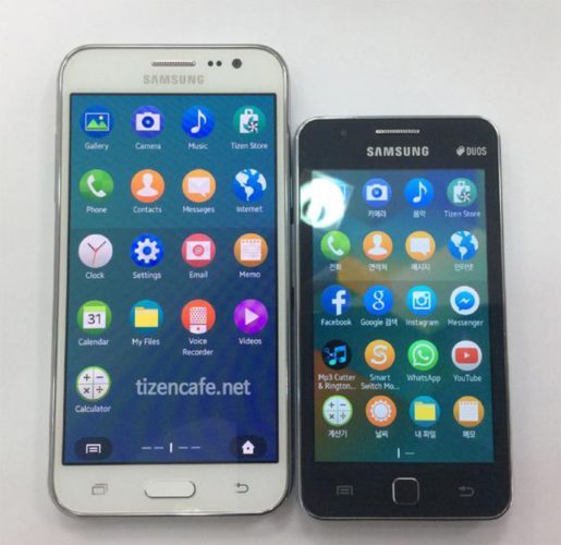 Samsung Z3 naast de Z1 Samsung Z3 naast de Z1