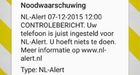 NL-Alert stuurt testbericht, Tele2-netwerk lukt (nog) niet