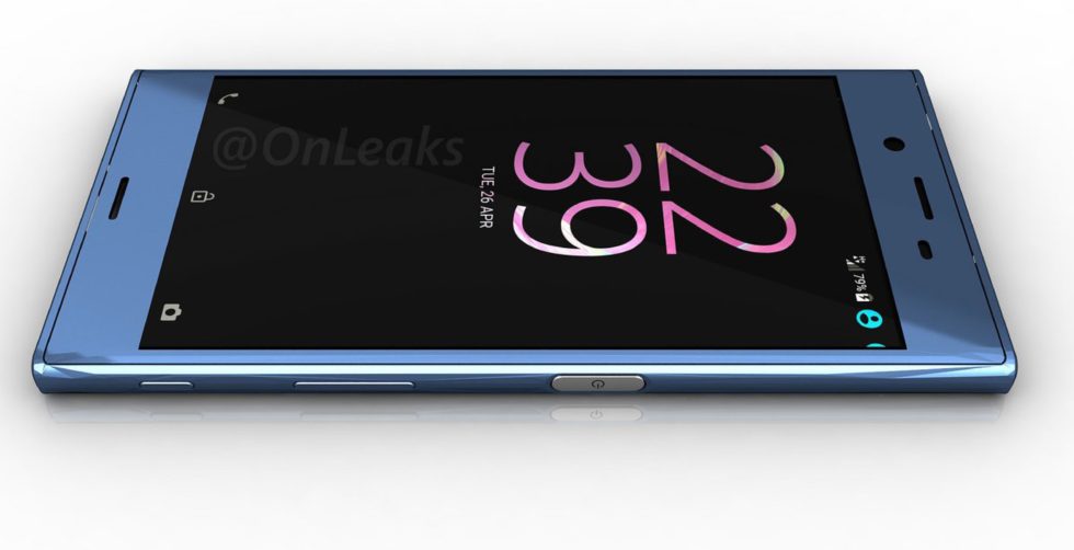 Sony Xperia XR render gedraaid knoppen Sony Xperia XR render