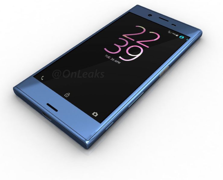 Sony Xperia XR render voorkant onderkant rechts Sony Xperia XR render