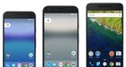 Zo ziet de Google Pixel XL er naast de Pixel en Nexus 6P uit