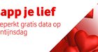 Vodafone geeft klanten gratis data komende Valentijnsdag