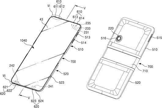 Samsung patent opvouwbaar mobieltje