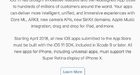 Apple verplicht ondersteuning iPhone X voor nieuwe apps