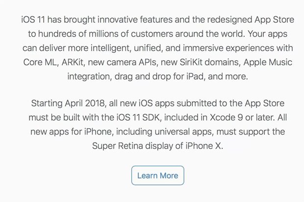 Apple verplicht ondersteuning iPhone X voor nieuwe apps
