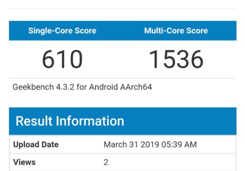 Android 10.1 duikt op op Geekbench