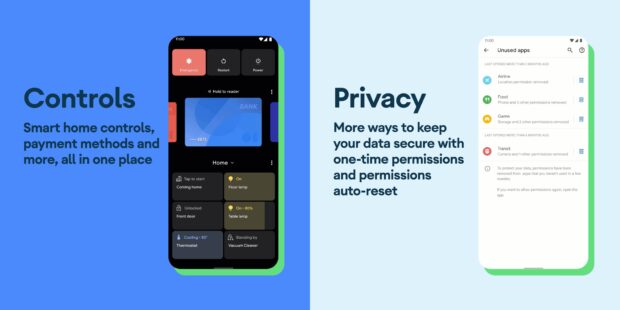 Android 11 Controls en Privacy