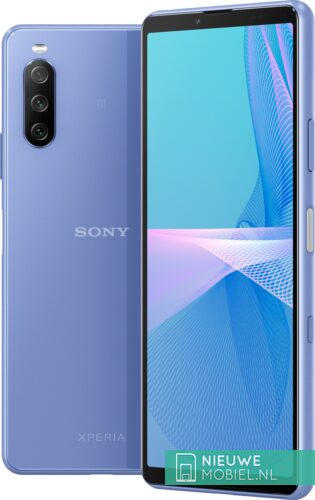 Sony Xperia 10 III in het blauw