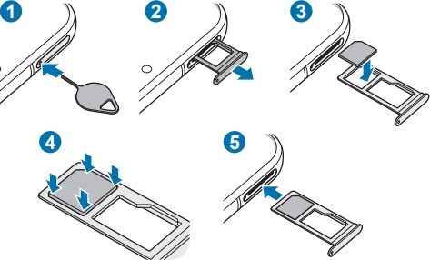 Sim-kaart in Samsung Galaxy S20 plaatsen