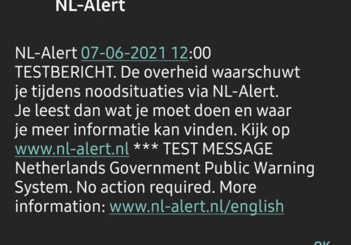 Test de #NLAlert réussi