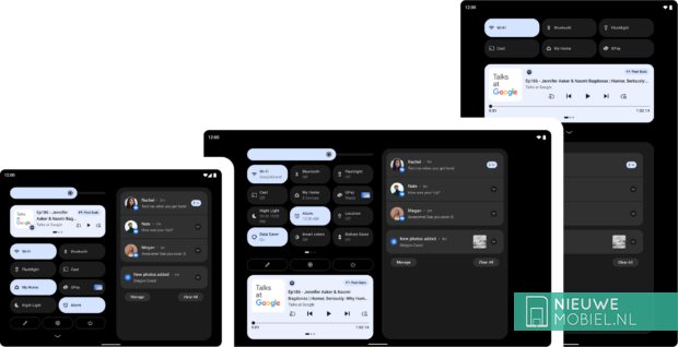 Android 12L op verschillende schermformaten