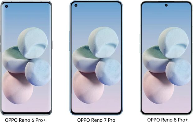 Oppo Reno8 Pro à travers les années