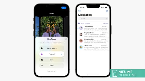 iOS 16 : Focus et Messages