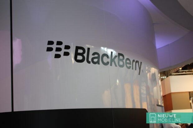 BlackBerry-logo op de muur