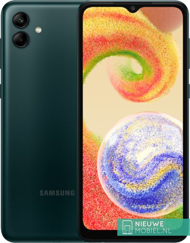 Samsung Galaxy A04 in het groen