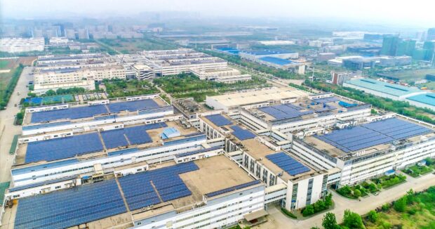 Foxconn-fabriek in Wuhan, China