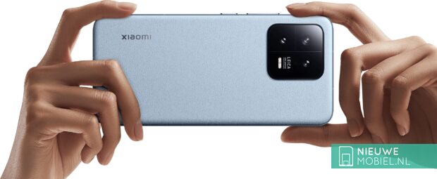 Xiaomi 13 in Far Mountain Blue with Leica camera