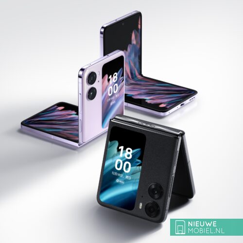 Oppo Find N2 Flip in Black and Purple