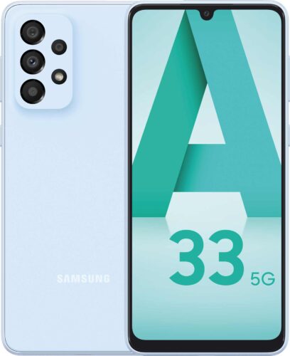 Samsung Galaxy A33 5G in het blauw