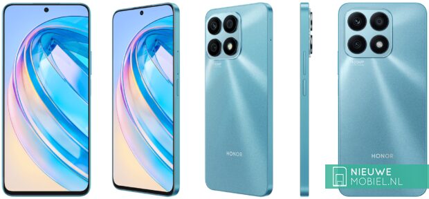 Honor 100MP telefoon in een blauwe kleur