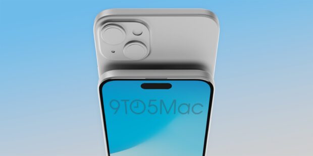 Render based on CAD drawing of the Apple iPhone 15