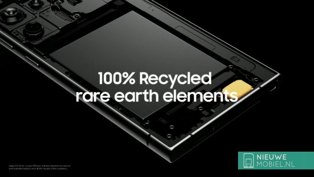 Samsung Galaxy S24 Ultra bevat 100% Gerecyclede zeldzame aardmetalen