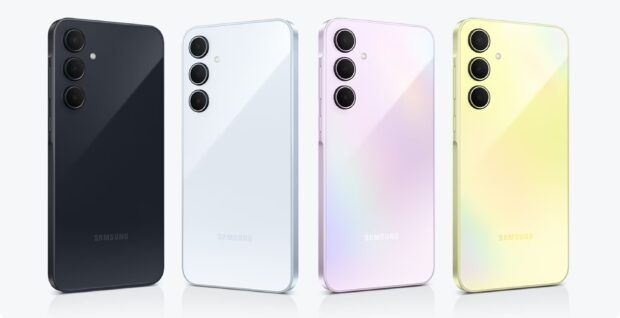 Samsung Galaxy A35 in vier verfügbaren Farben