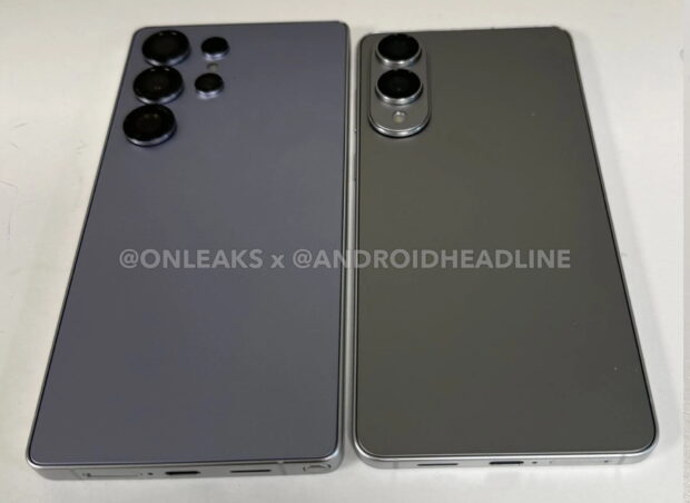Samsung Galaxy S25 Ultra next to the S25 Edge