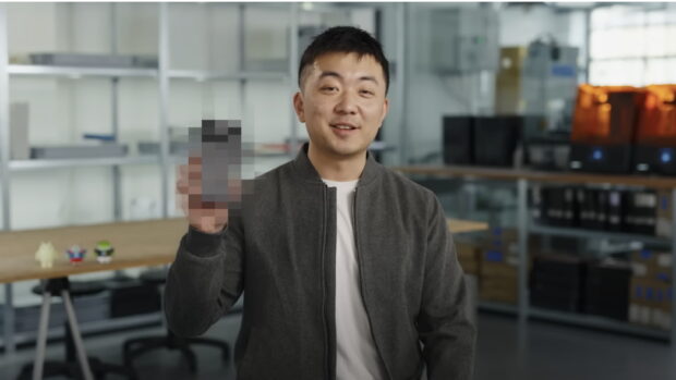 Carl Pei with blurred Nothing Phone (3)