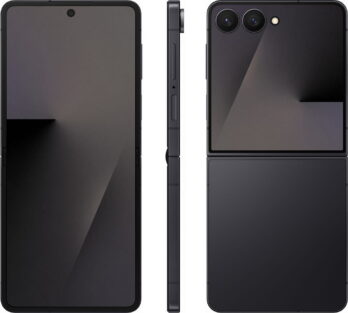 Samsung Galaxy Z Flip 7 in Black via Evleaks