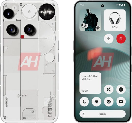 Nothing Phone 3 in White via AndroidHeadlines