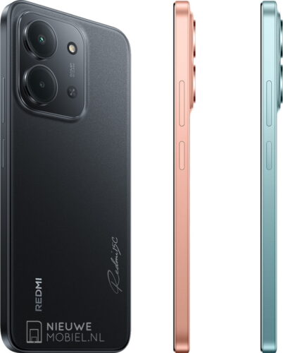 Xiaomi Redmi 15C in Black, Pink and Green. An exclusive by Nieuwemobiel