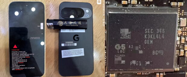 Google Pixel 10 Prototype with Tensor G5 chip shown on Goofish