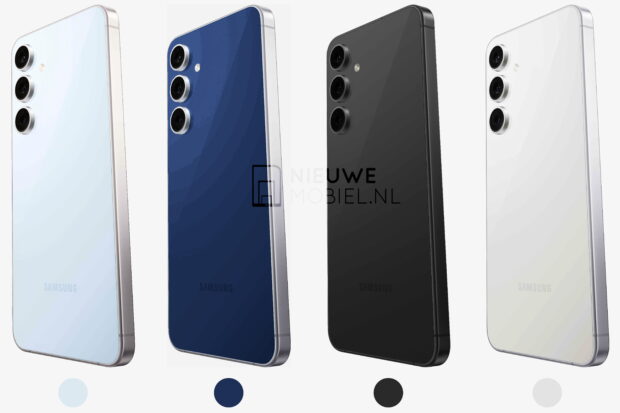 Samsung Galaxy S25 FE future colors as depicted by NieuweMobiel.NL
