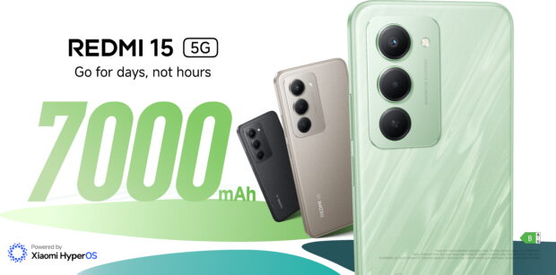 Xiaomi Redmi 15 5G - go for days with 7000 mAh large battery
