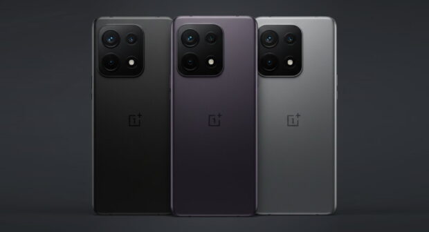 OnePlus 15 render by Digital Chat Station showing off three colors