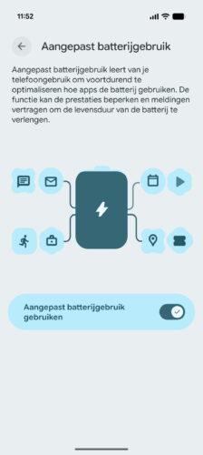 Google Pixel 10 Pro Screenshot Aangepast Batterijgebruik