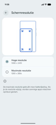 Google Pixel 10 Pro Screenshot Schermresolutie Hoge Resolutie